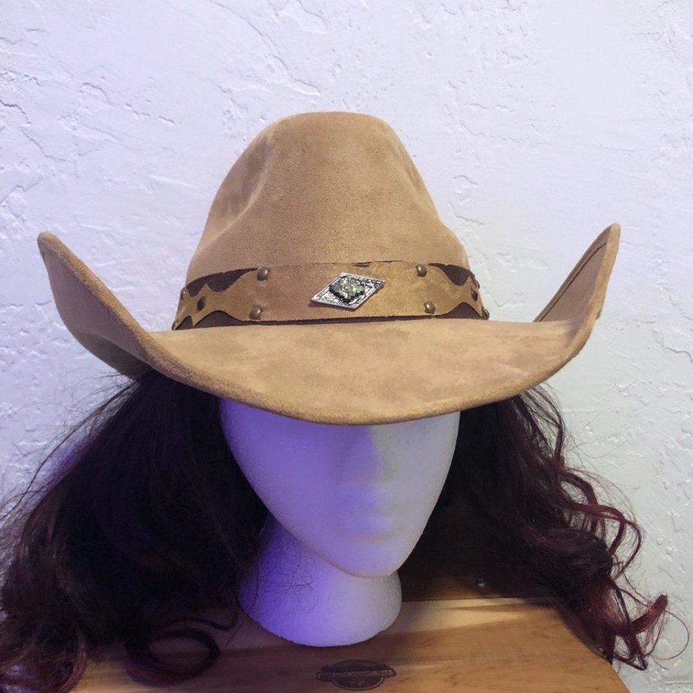 faux suede cowboy hat L/XL